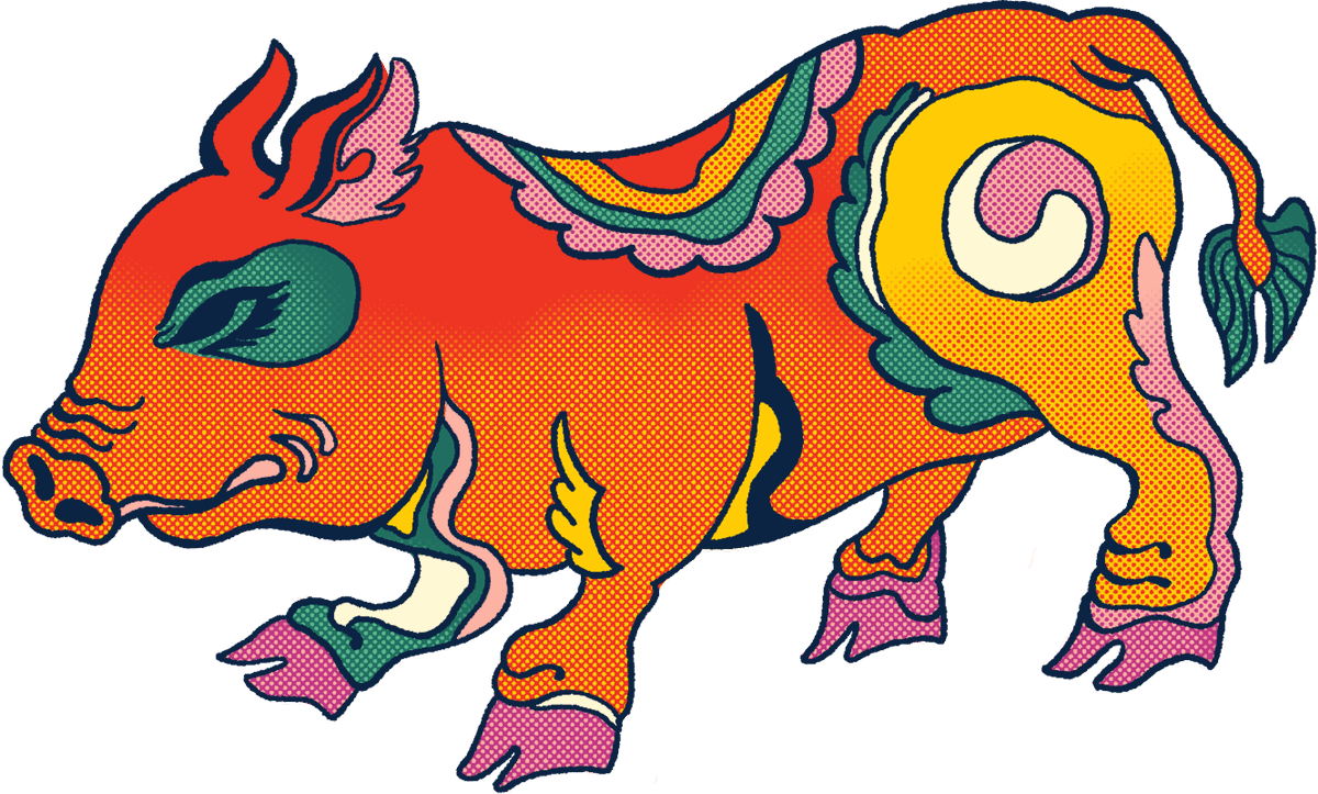 Sticker con Hợi (lợn)
