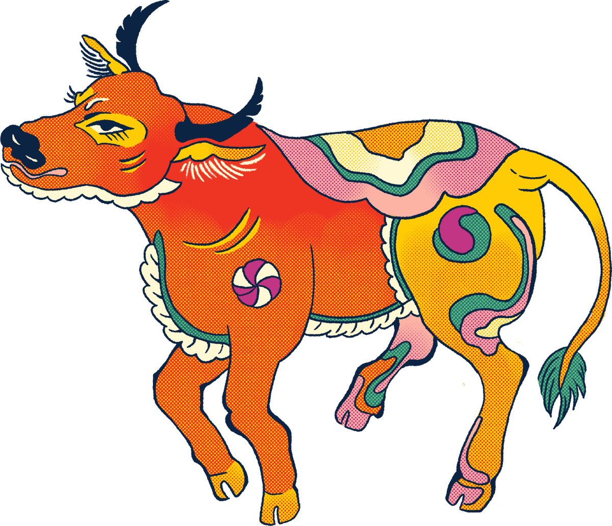 Sticker con Sửu (trâu)