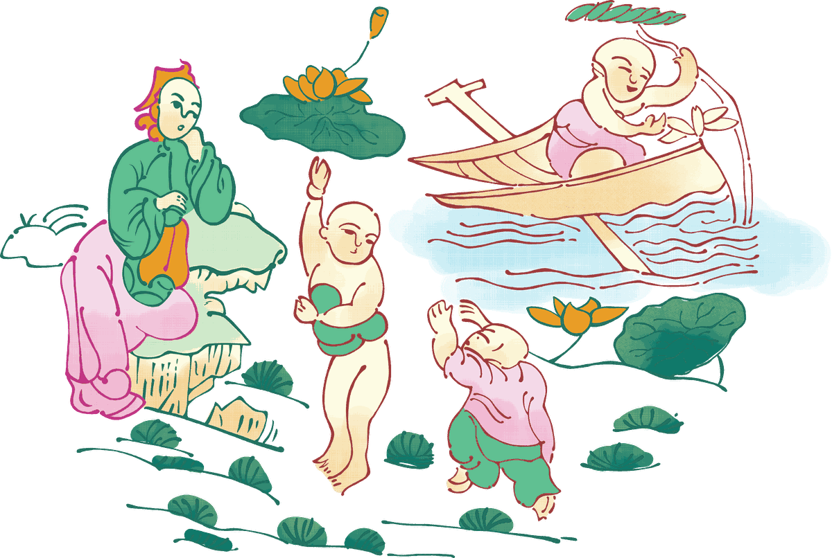 Sticker Tranh Tết dân gian